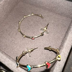 Kendra Scott Heart Hoop-Gold Multi
